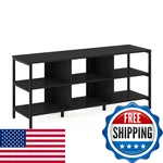 Furinno Classic Modern Living Tv Stand Metal Frame Entertainment Center Open. Fixed Price $116.99.