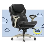 Serta Claremont Back In Motion Office Chair Black Bonded Leather. Fixed Price $384.99.