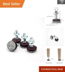 Adjustable Furniture Levelers With Felt Pads - Set Of 4 For Support. Fixed Price $15.19.