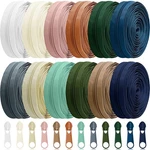 36 Yards Pcs Morandi Color 5 Nylon Sewing Zippers Tape, 120 Sliders Bulk Set. Fixed Price $31.96.