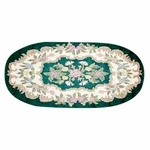 Oval Area Rug 8' X 5' Green Cotton Renovator's Supply. Fixed Price $318.99.