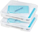 Iris Usa Board Game Storage Craft Organizer Box With Snap-tight Latch Lid, 2-PAC. Fixed Price $39.10.