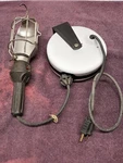 Vintage Retractable Trouble Light White Porcelain Enamel Alert S&m Co 900 Gp-tl. Fixed Price $50.00.
