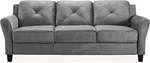 Lifestyle Solutions Harrington Grey Sofa Loveseat Polyester New + Free Shipping.. Fixed Price $446.55.