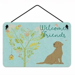 Carolines Treasures Welcome Chocolate Labrador Retriever Wall Door Hanging Print. Fixed Price $23.99.
