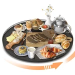 Extra Large Round Oak Lazy Susan For Dining Table & Kitchen Organization. Fixed Price $62.39.