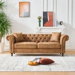 83"CHESTERFIELD Tech Fabric Sofa Seater Couch With Rolled Arms. Fixed Price $427.49.