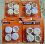 New Everbilt In. Off-white Rubber Leg Tips Pack (lot 4) Total 16. Fixed Price $6.99.