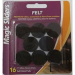 Magic Sliders Felt Self Adhesive Protective Pads Brown Round (6-PACK). Fixed Price $13.83.