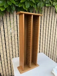 Denmark Wood Cd Storage Tower Rack Mid Century Scandinavian Media Shelf. Fixed Price $100.00.