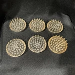 Vintage Shepherd Hardware Spiked Furniture Cups Set Of 6. Fixed Price $18.00.