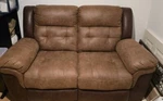 Divano Roma Furniture Classic Loveseat Bonded Leather, 2 Seater Recliner Sofa -. Fixed Price $375.00.