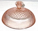 Pink Homespun Jeannette Lid For Butter Dish 4 Cover Only. Fixed Price $19.99.