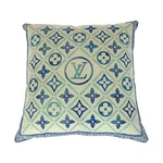 Louis Vuitton Monogram Interior Cushion White Blue Cotton Lv. Fixed Price $741.00.
