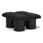 Meridian Furniture Pavilion Black Boucle Fabric Bench. Fixed Price $733.41.