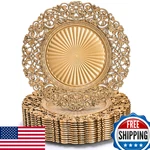 Foraineam Gold Plates Set Of 12, 13" Round Plastic Dinner Chargers, Deco. Fixed Price $79.13.
