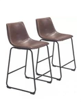 Zuo Smart Bar Stool Chair Set Of Vintage Espresso Counter Height 28.5" New. Fixed Price $149.95.