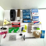 Office Supply Lot Staples Tape Paper Clips Rubber Bands Felt Pads Calipers Set. Fixed Price $15.00.