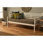 Kodiak Furniture Boho Wood Daybed White Finish With Linen Stone Mattress. Fixed Price $577.16.