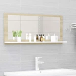 Vidaxl Bathroom Mirror White And Sonoma Oak 35.4"X4.1"X14.6" Engineered Wood. Fixed Price $91.84.