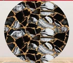 Black Agate Round Coffee Custom Top Table Handmade Natural Stone Arts Gift Decor. Fixed Price $422.07.