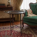 Vintage Maitland Smith Bronze Faux Bamboo Butler Tray Table Ornate Grape Vine. Fixed Price $405.00.