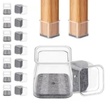 24PCS Chair Leg Floor Protectors Square, Silicone Felt Furniture Pads Caps. Fixed Price $15.99.