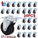 24 Pack Heavy Duty 2" Swivel Caster Wheels Rubber Base With Top Plate Bearing. Fixed Price $19.36.