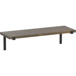 24 In. X 8 6 Medium Stained Solid Pine Decorative Wall Shelf With Matt. Fixed Price $48.58.