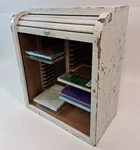 Wood Roll Top 36 Cd Storage Box Desk Tower Organizer Solid Oak. Fixed Price $55.00.