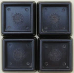 4 Vintage Mid-century Bassick Nomar Bakelite Brown Square Furniture Cups Casters. Fixed Price $11.99.