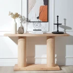 59IN Modern Minimalist Wooden Console Table With Column Pedestal Design Elegan. Fixed Price $400.40.