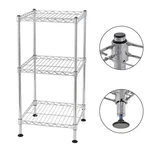 3 Tier Adjustable Storage Shelving Unit Metal Organizer Wire Rack Shelf Silver. Fixed Price $26.99.