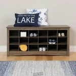 Prepac-shoe Storage Bench 48"LX16"DX24"H Ready Assemble 18 Cubbies. Fixed Price $289.99.
