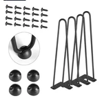 Te Deum 16 Satin Black Hairpin Coffee Table Legs(set 4), Metal Heavy Duty Stu. Fixed Price $25.99.