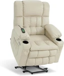 Comfort Lift Recliner Chair Seniors - Heat, Massage, Usb, Cream White. Fixed Price $1166.99.