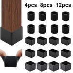 Square Silicone Chair Leg Caps Non-slip Floor Protector Table Foot Pads. Fixed Price $7.99.