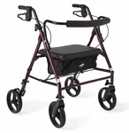 Burgundy Heavy Duty Bariatric Rollator Walker With Wide Seat And Adjustable H.... Fixed Price $123.90.