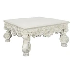 Acme Adara Square Wooden Top Coffee Table With Floral Legs In Antique White. Fixed Price $1462.80.