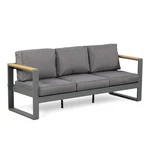 Aoodor Patio Furniture 3 Seater Aluminum Sofa Couch Deep Conversation Set. Fixed Price $339.99.