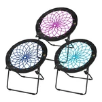 Zenithen Foldable 29 Bunjo Bungee Chairs, Plum, Indigo & Teal (pack Of 3). Fixed Price $147.13.