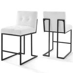 Modway Privy 24.5" Modern Fabric Counter Stool In White/black (set Of 2). Fixed Price $524.99.