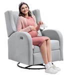 Vevor Electronic Power Recliner And Swivel Glider Adjustable Angle Light Gray. Fixed Price $479.99.
