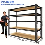 5-TIER Heavy Duty Metal Shelving Unit Adjustable Garage Shelves Utility Rack. Fixed Price $79.99.
