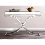 Southern Enterprises Ava Mirrored Metal Console Table In Silver. Fixed Price $370.99.