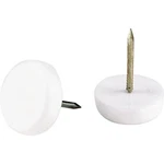 (40) C.s. Osborne 679BR Pro White Chair Glides, Large :3/4" Head X 1-1/16" Long. Fixed Price $10.99.