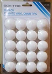 Vinyl White Chair Stool Table Tip Leg Guard Covers 1 Inch Protection 20 Pack Nip. Fixed Price $11.49.