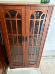 Oak - Window Pane Media Cabinet. Fixed Price $299.99.