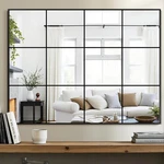 40"X30" Window Pane Decorative Wall Mirror For Living & Bedroom. Fixed Price $132.99.