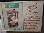 Vintage Accent Curio Walnut Finish Shelf Table 12"X16"X24 1/8 New Old Stock Usa. Fixed Price $149.99.